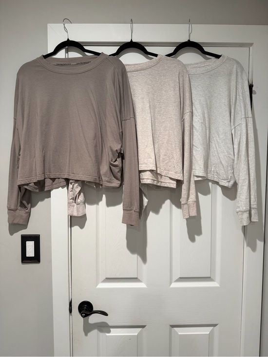 Calvin Klein Performance Tops - Bundle of 3 Auth.✅ Women’s Calvin Klein Performance Crop Long Sleeve Size XL